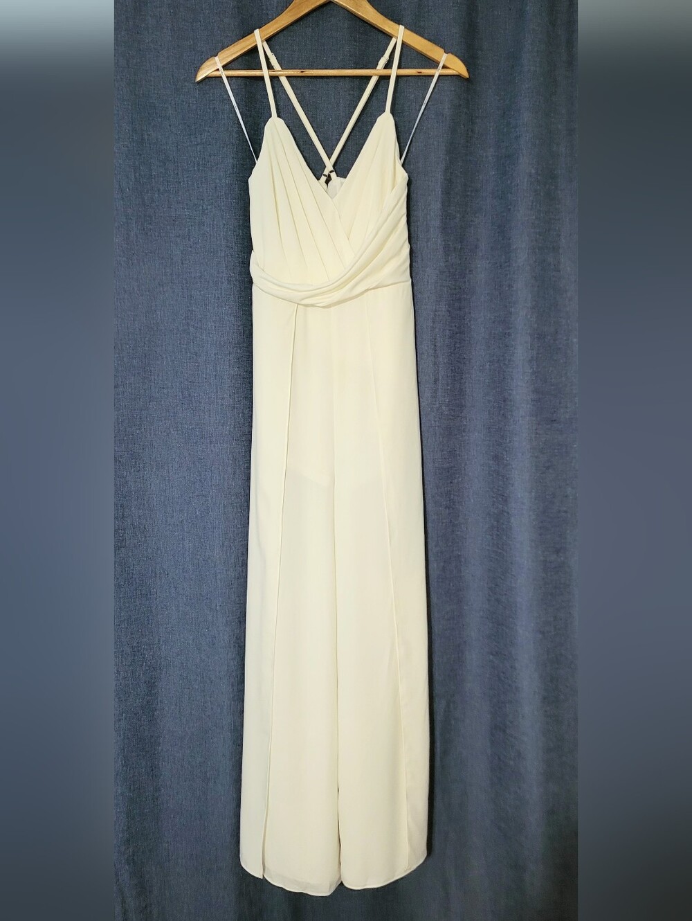 Time for You White Pleated Split Leg Jumpsuit - Picture 7 of 9